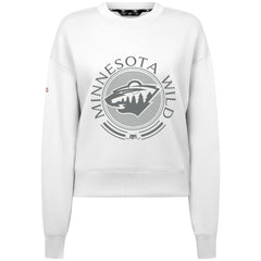 Minnesota Wild Levelwear Women's Slate & Snow Sponge Tri-Blend Sweatshirt