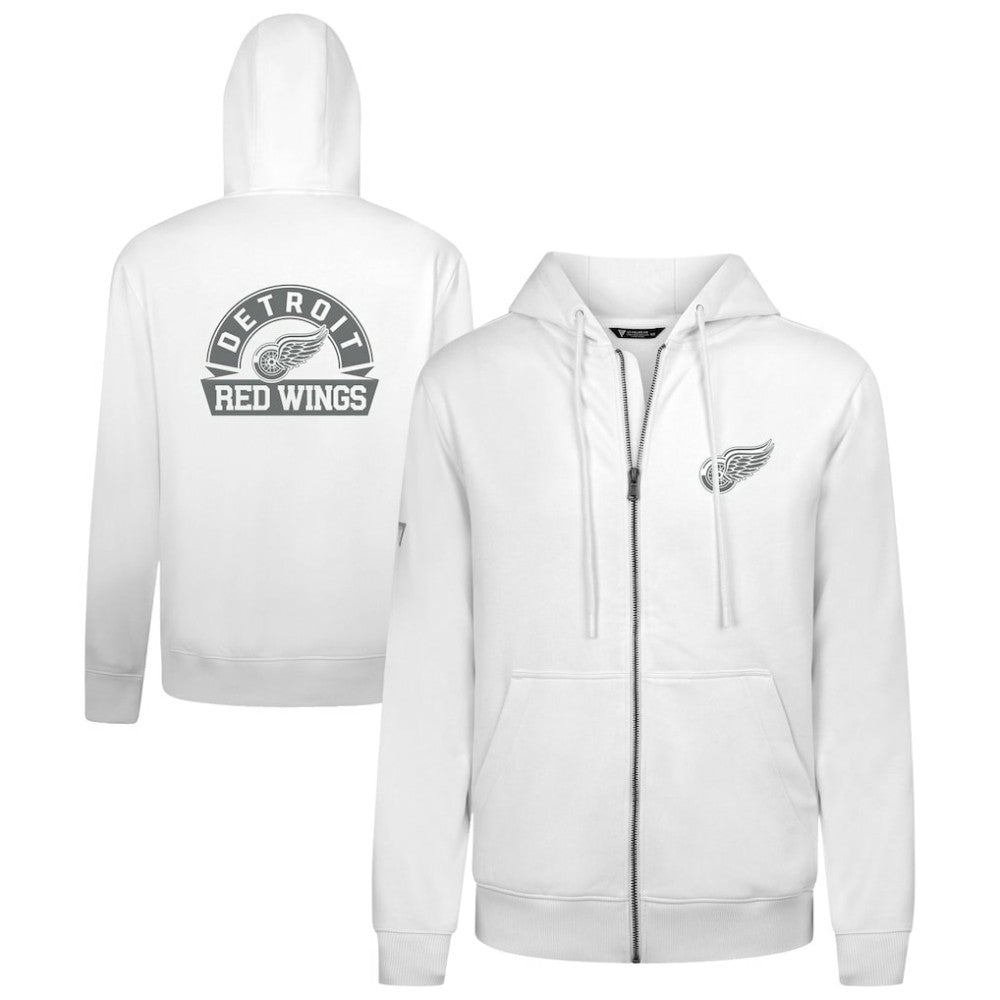 Detroit Red Wings Levelwear Podium Chenille Logo Full-Zip Hoodie