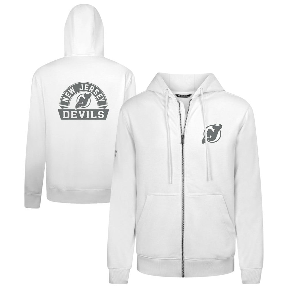 New Jersey Devils Levelwear Podium Chenille Logo Full-Zip Hoodie