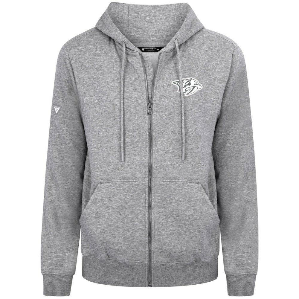 Nashville Predators Levelwear Podium Banner Arch Full-Zip Hoodie