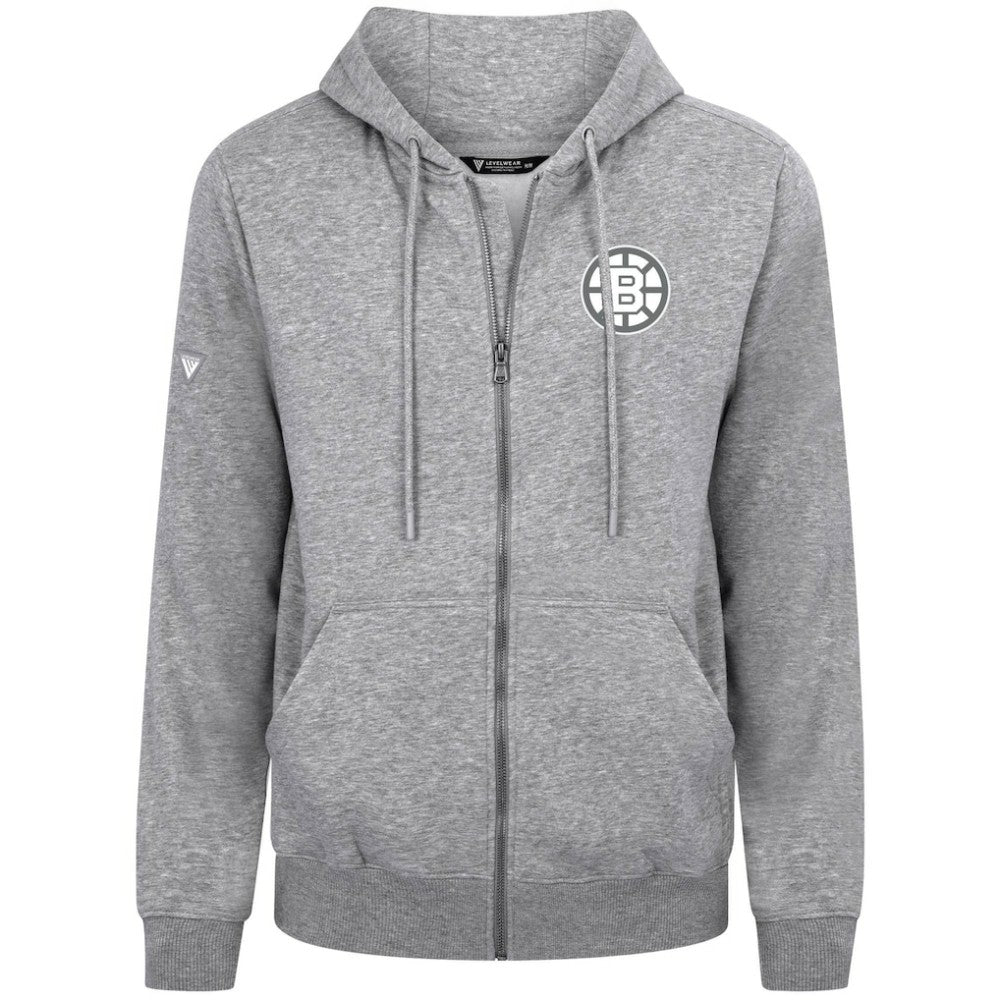 Boston Bruins Levelwear Podium Banner Arch Full-Zip Hoodie