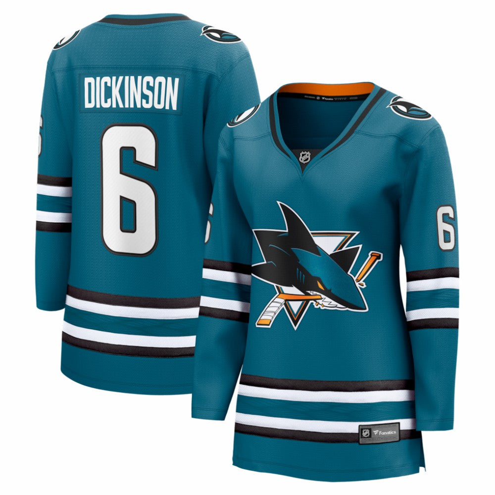 Sam Dickinson San Jose Sharks Fanatics Women's Home Breakaway Jersey