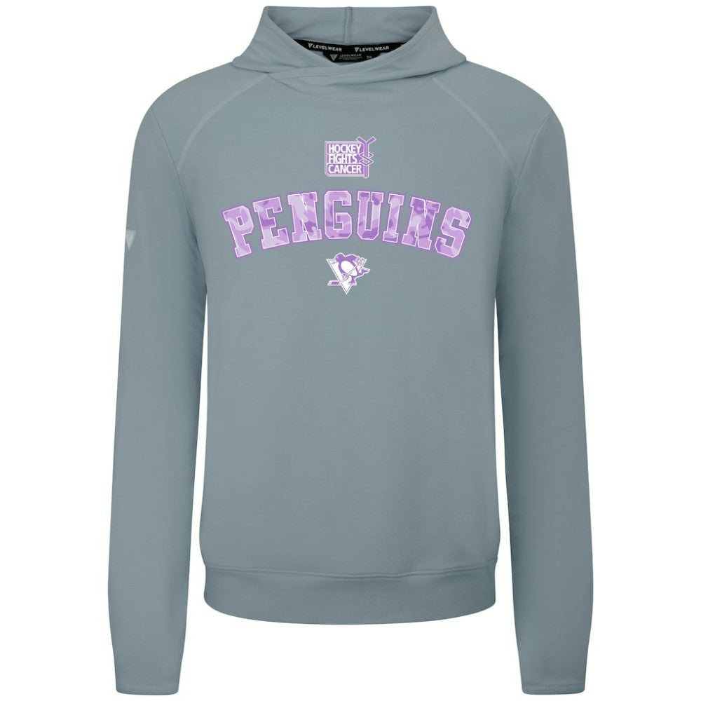 Pittsburgh Penguins Levelwear Hockey Fights Cancer Mandate Tri-Blend Hoodie