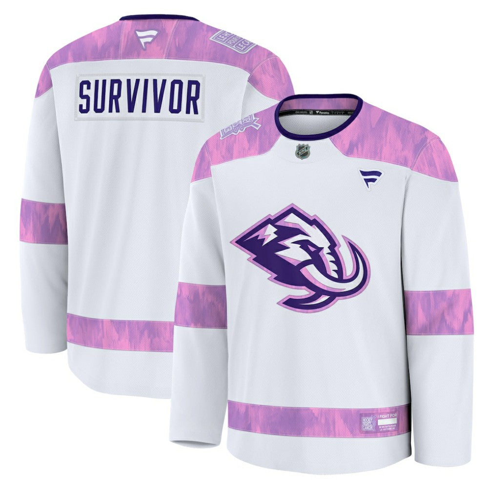 Utah Mammoth Fanatics Hockey Fights Cancer Survivor Practice Jersey