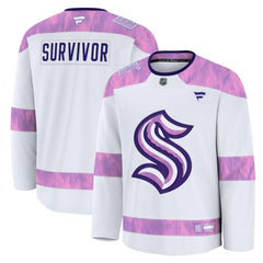 Seattle Kraken Fanatics Hockey Fights Cancer Survivor Practice Jersey