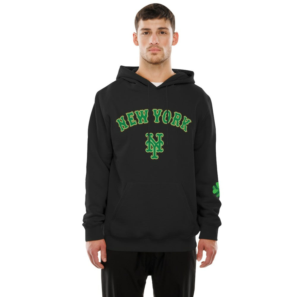 New York Mets 2026 St. Patrick's Day Fleece Hoodie - Black | New Era