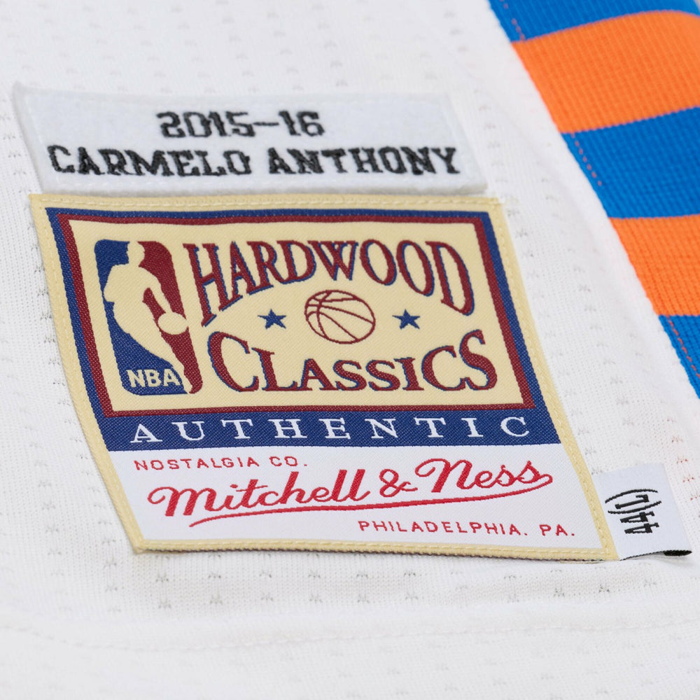 Carmelo Anthony New York Knicks 2015-16 Hardwood Classics Authentic Jersey - White | Mitchell & Ness for sale