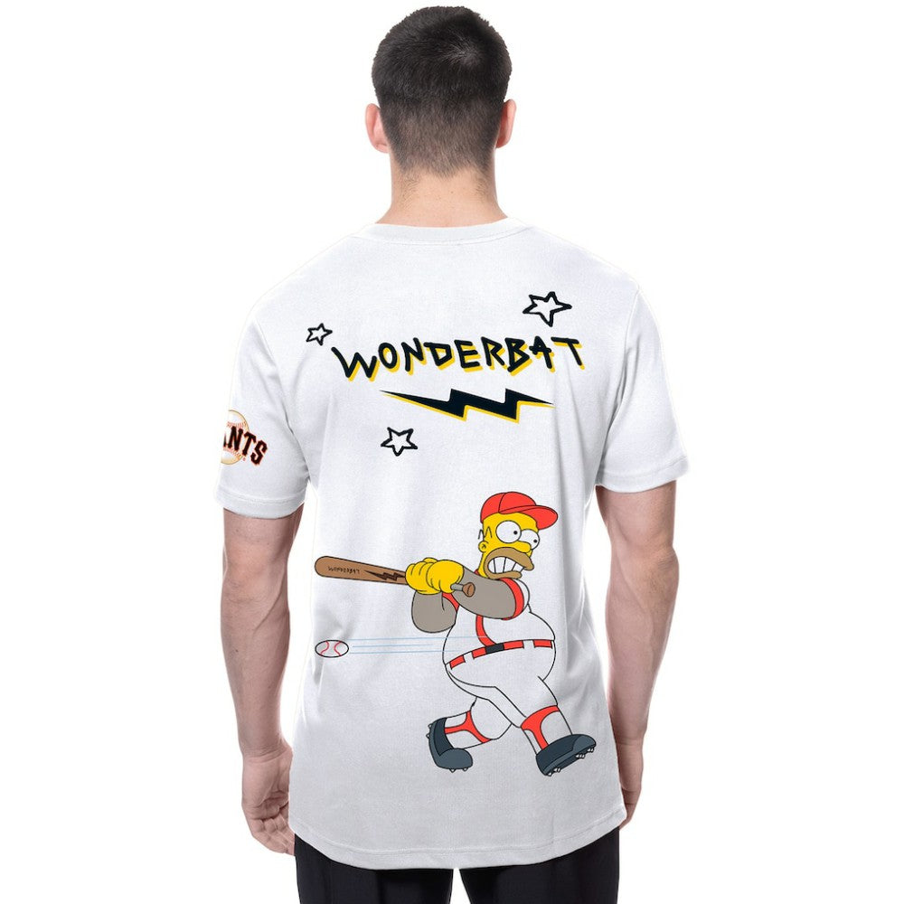 San Francisco Giants MLB x Simpsons Homer Wunderbat SS Tee - White | New Era