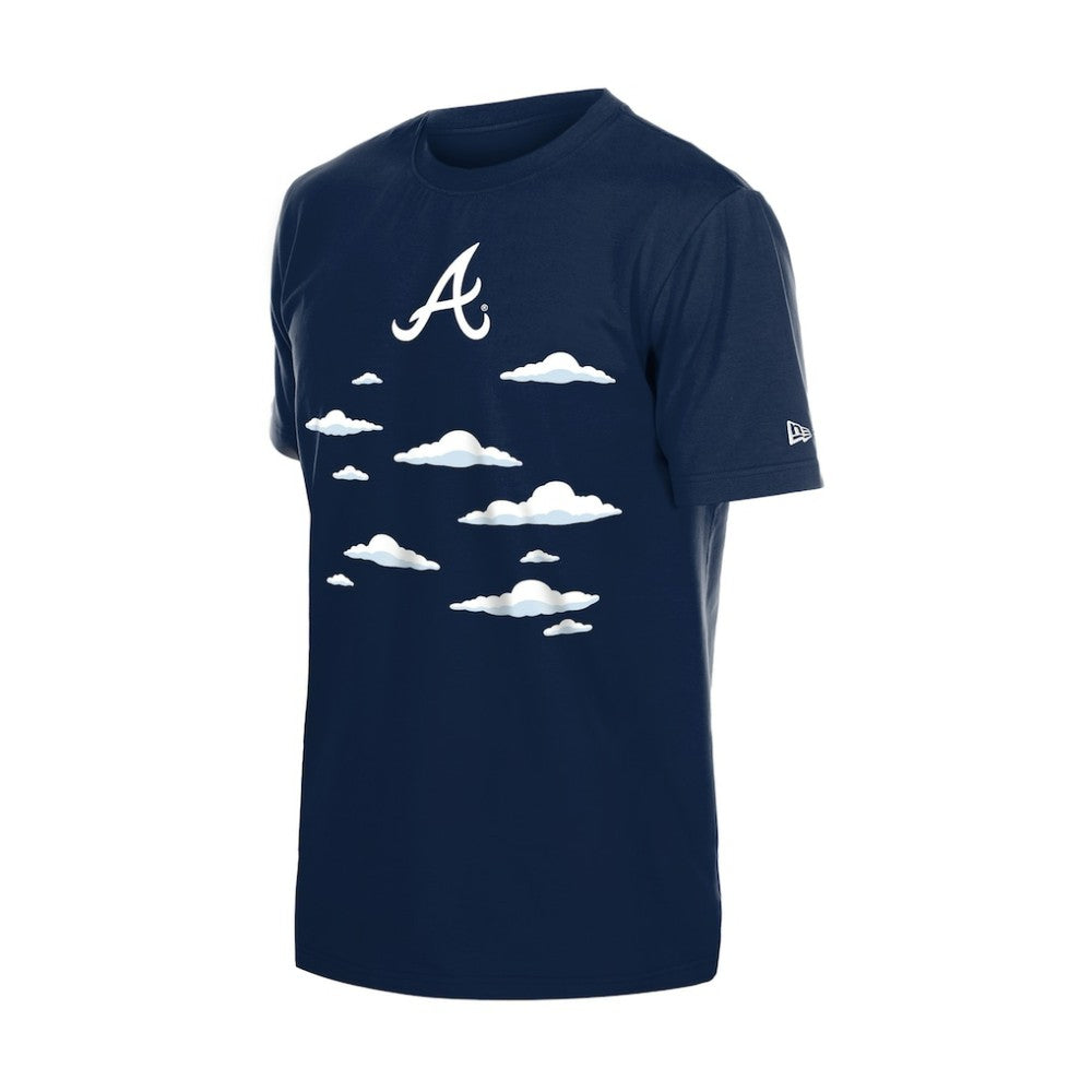 Atlanta Braves MLB x Simpsons 2026 Collab Clouds T-Shirt - Navy | New Era