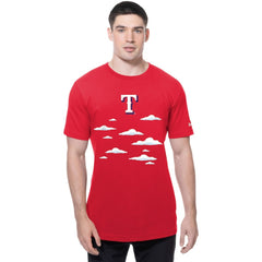 Texas Rangers MLB x Simpsons 2026 Collab Clouds T-Shirt - Red | New Era