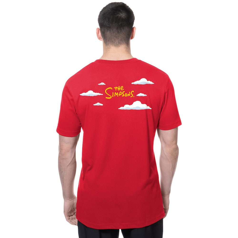 Texas Rangers MLB x Simpsons 2026 Collab Clouds T-Shirt - Red | New Era