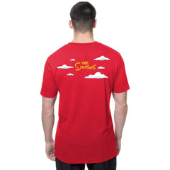 Texas Rangers MLB x Simpsons 2026 Collab Clouds T-Shirt - Red | New Era