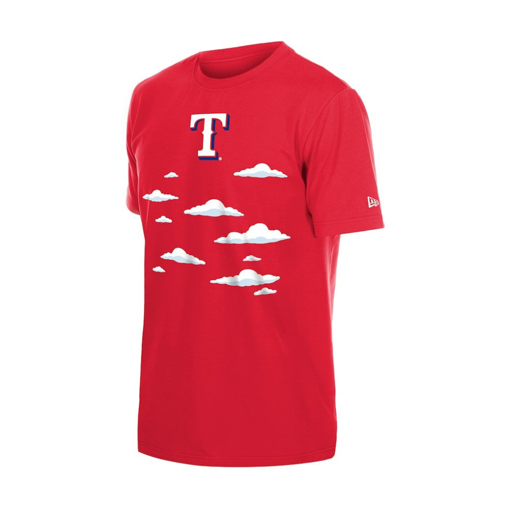 Texas Rangers MLB x Simpsons 2026 Collab Clouds T-Shirt - Red | New Era