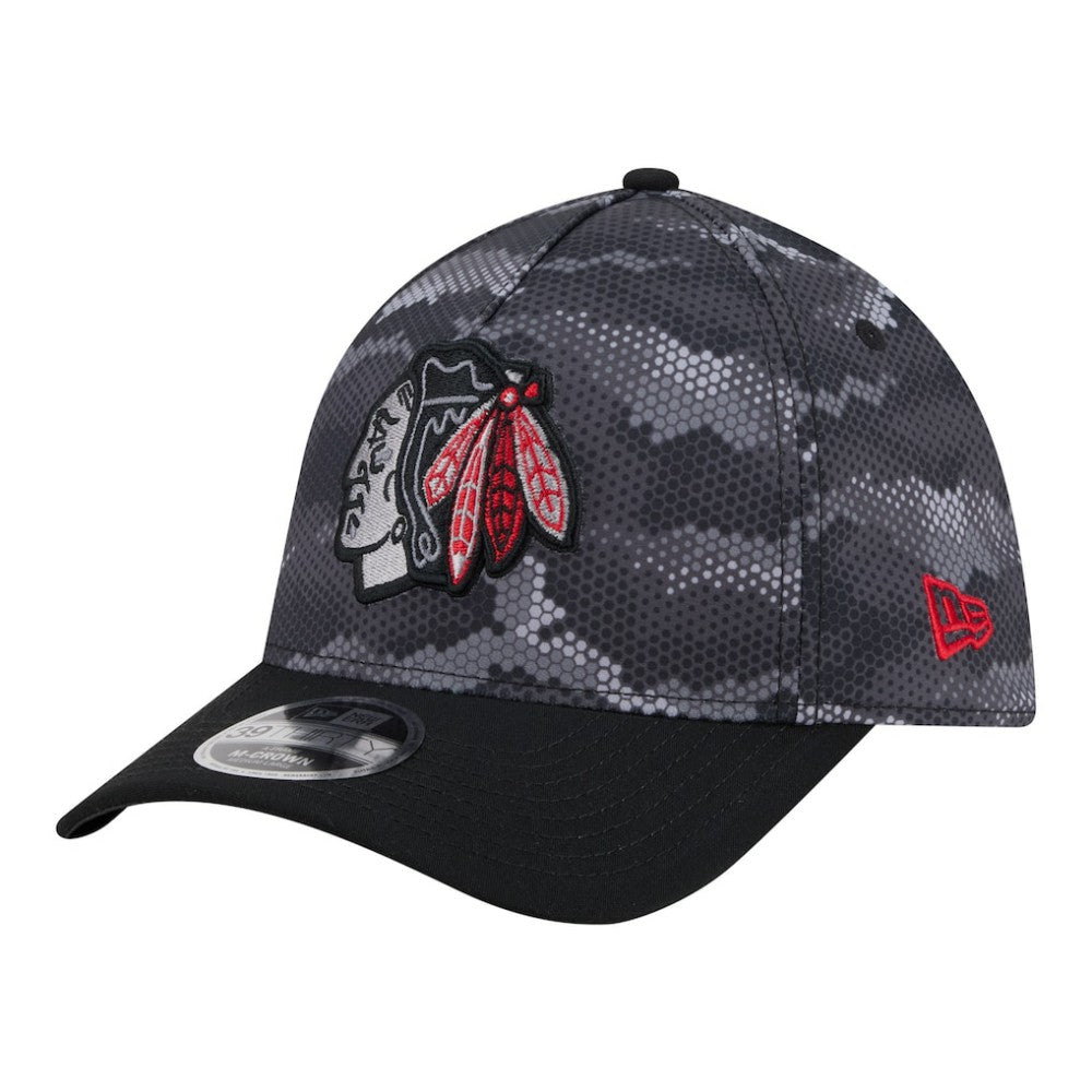 Chicago Blackhawks New Era Zero Dark 39THIRTY Flex Hat