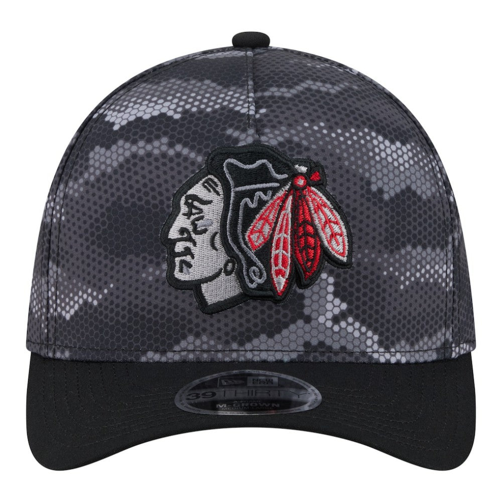 Chicago Blackhawks New Era Zero Dark 39THIRTY Flex Hat