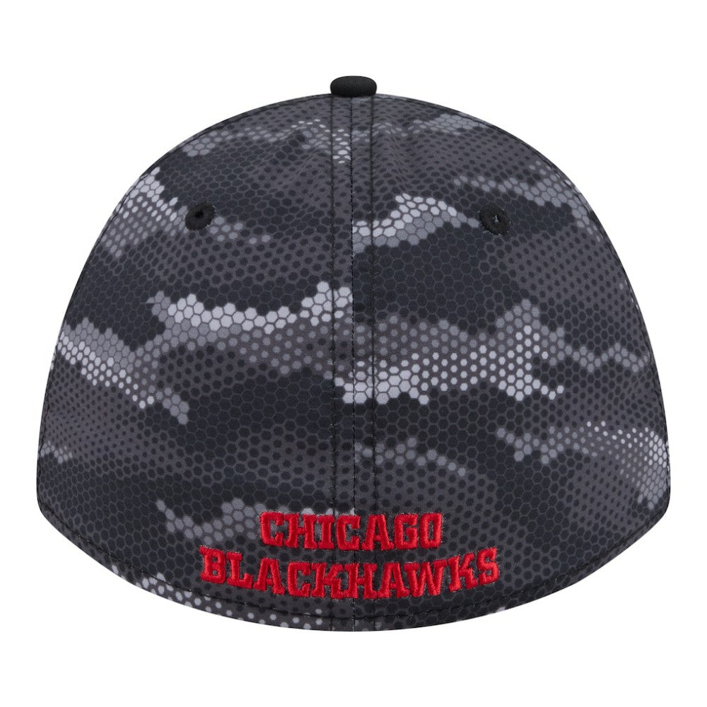 Chicago Blackhawks New Era Zero Dark 39THIRTY Flex Hat