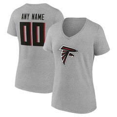 NFL Atlanta Falcons Women's Team Authentic Personalized Name & Number V-Neck T-Shirt