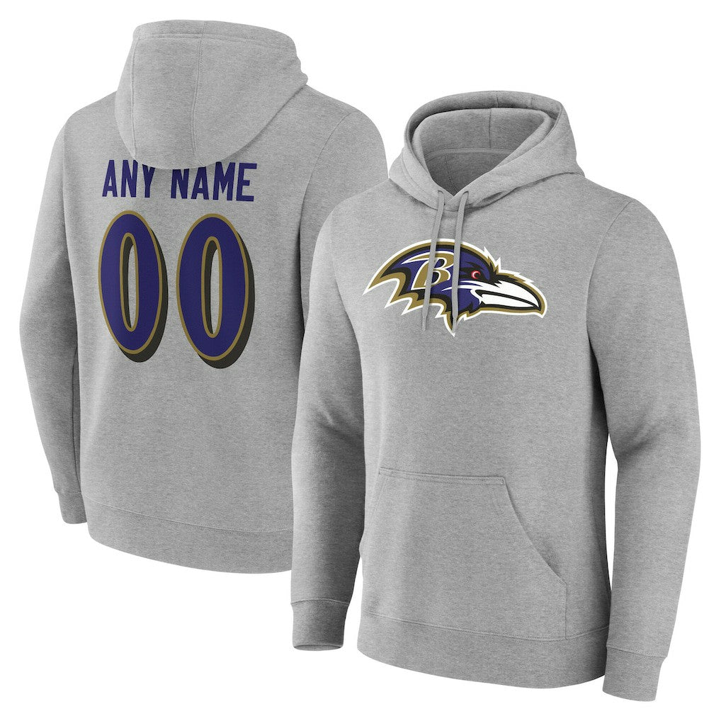 NFL Baltimore Ravens Team Authentic Personalized Name & Number Hoodie