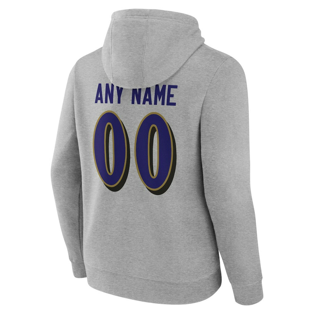 NFL Baltimore Ravens Team Authentic Personalized Name & Number Hoodie