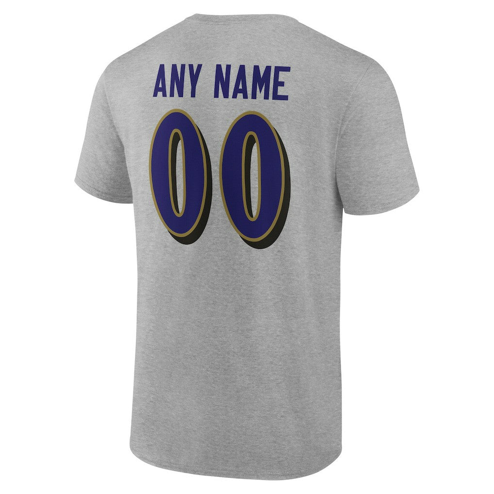 NFL Baltimore Ravens Team Authentic Personalized Name & Number T-Shirt