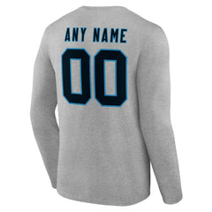 NFL Carolina Panthers Team Authentic Personalized Name & Number Long Sleeve T-Shirt