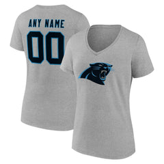 NFL Carolina Panthers Women's Team Authentic Personalized Name & Number V-Neck T-Shirt