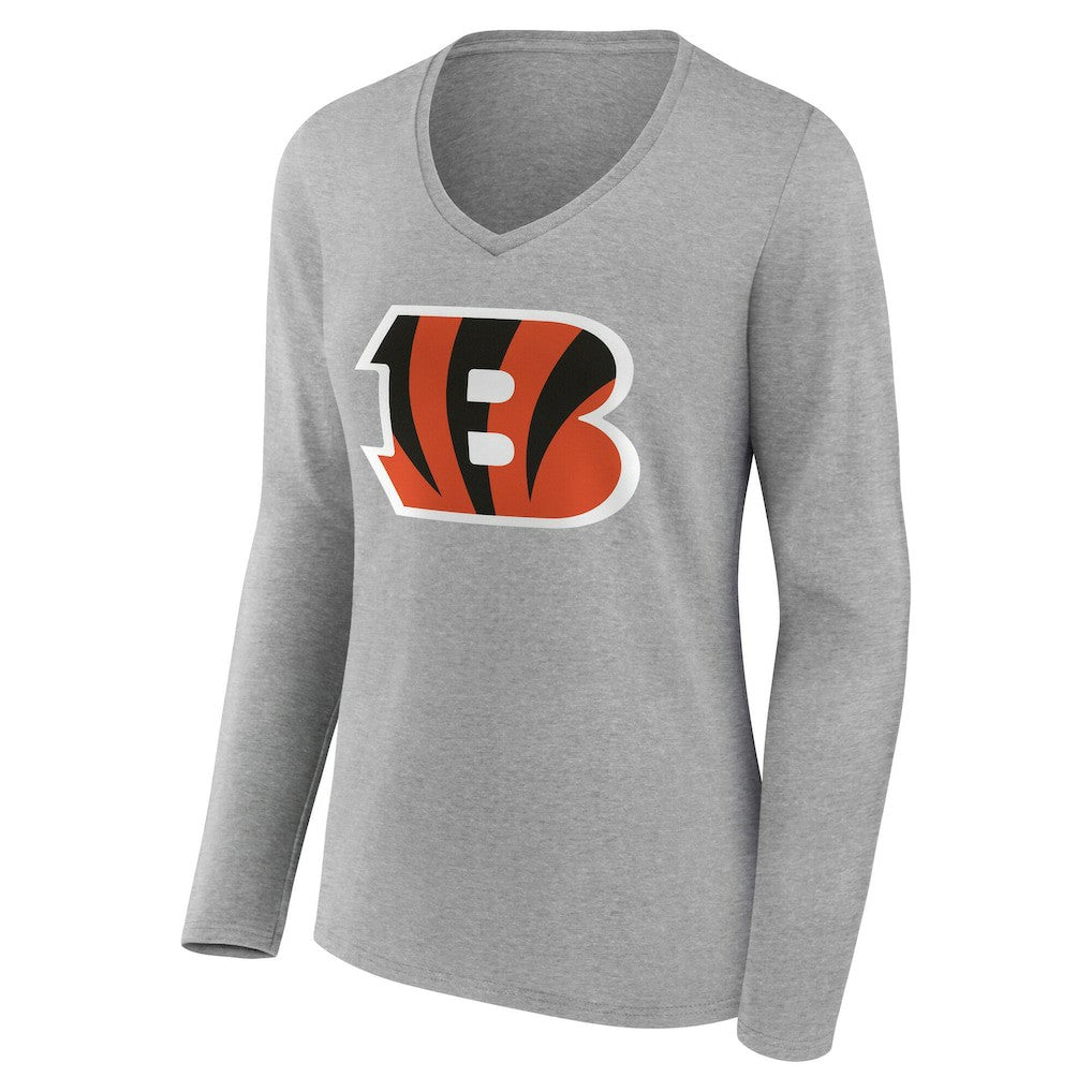 NFL Cincinnati Bengals Women's Team Authentic Personalized Name & Number Long Sleeve V-Neck T-Shirt