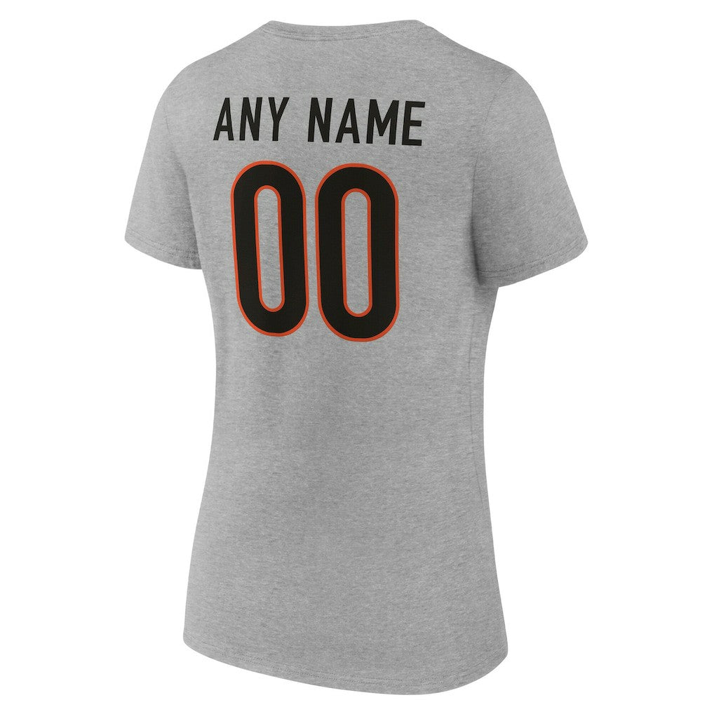 NFL Cincinnati Bengals Women's Team Authentic Personalized Name & Number V-Neck T-Shirt