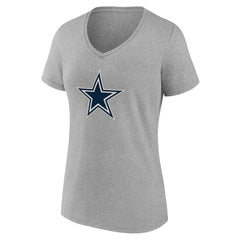 NFL Dallas Cowboys Women's Team Authentic Personalized Name & Number V-Neck T-Shirt