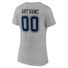 NFL Dallas Cowboys Women's Team Authentic Personalized Name & Number V-Neck T-Shirt