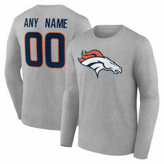 NFL Denver Broncos Team Authentic Personalized Name & Number Long Sleeve T-Shirt
