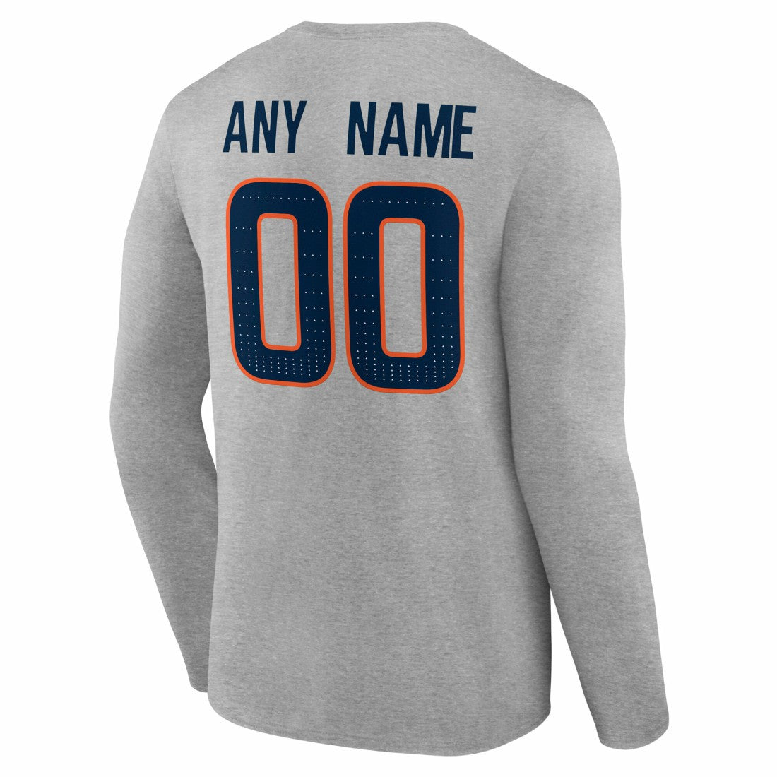 NFL Denver Broncos Team Authentic Personalized Name & Number Long Sleeve T-Shirt