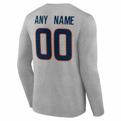 NFL Denver Broncos Team Authentic Personalized Name & Number Long Sleeve T-Shirt
