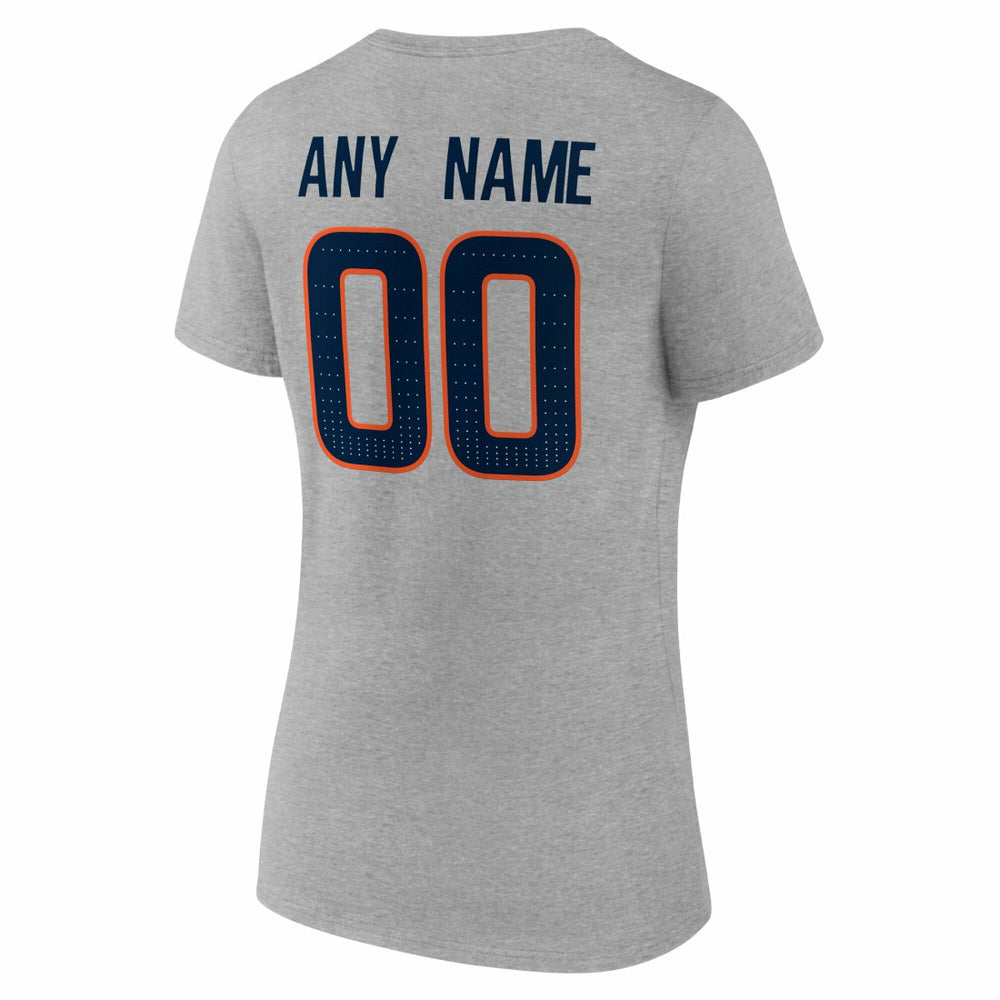 NFL Denver Broncos Women's Team Authentic Personalized Name & Number V-Neck T-Shirt