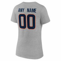 NFL Denver Broncos Women's Team Authentic Personalized Name & Number V-Neck T-Shirt