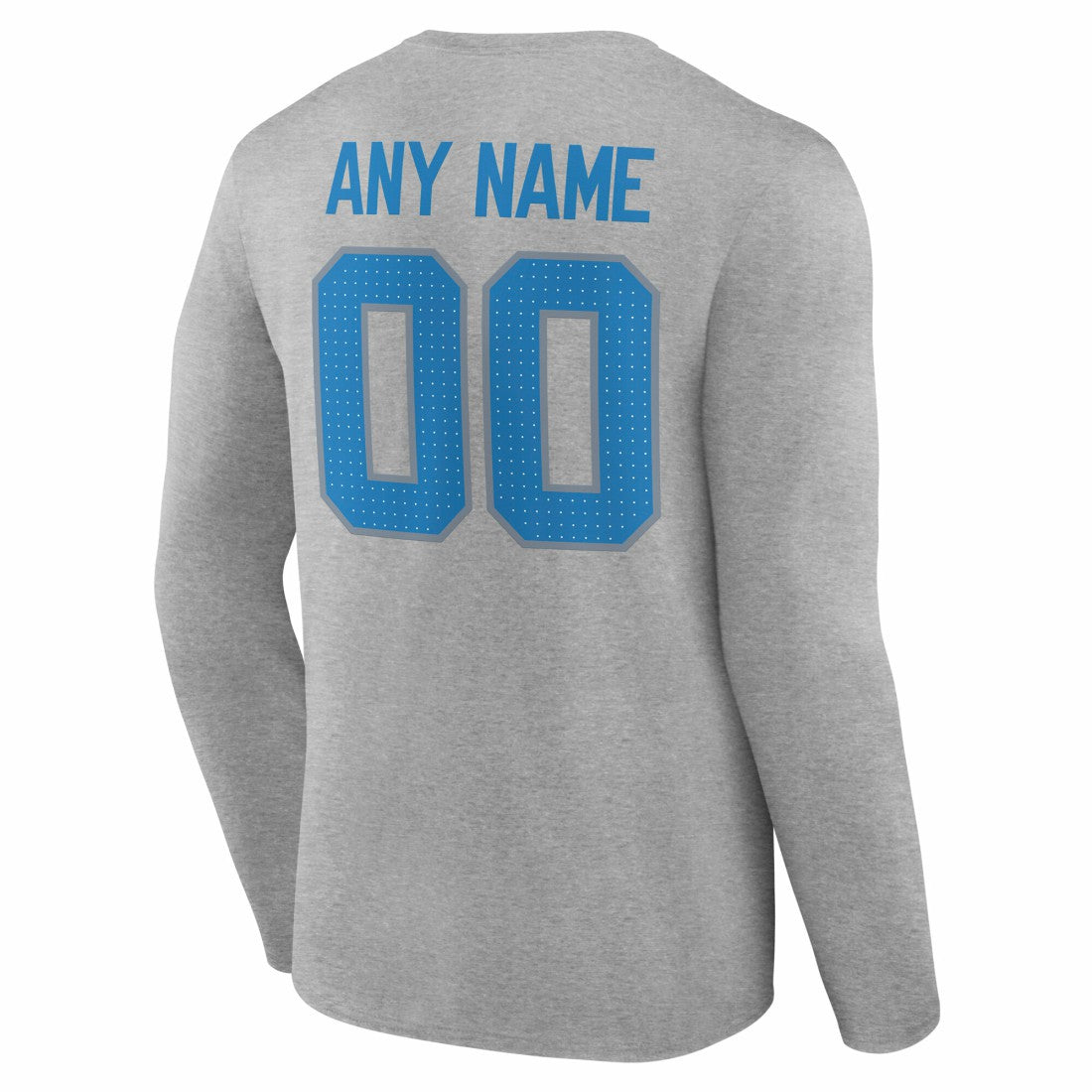 NFL Detroit Lions Team Authentic Personalized Name & Number Long Sleeve T-Shirt