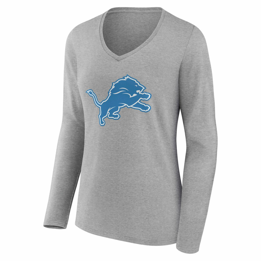 NFL Detroit Lions Women's Team Authentic Personalized Name & Number Long Sleeve V-Neck T-Shirt