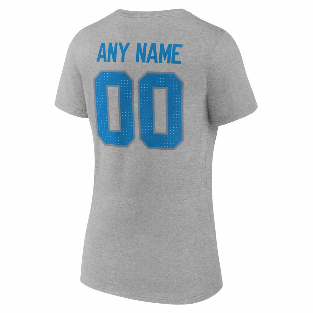 NFL Detroit Lions Women's Team Authentic Personalized Name & Number V-Neck T-Shirt