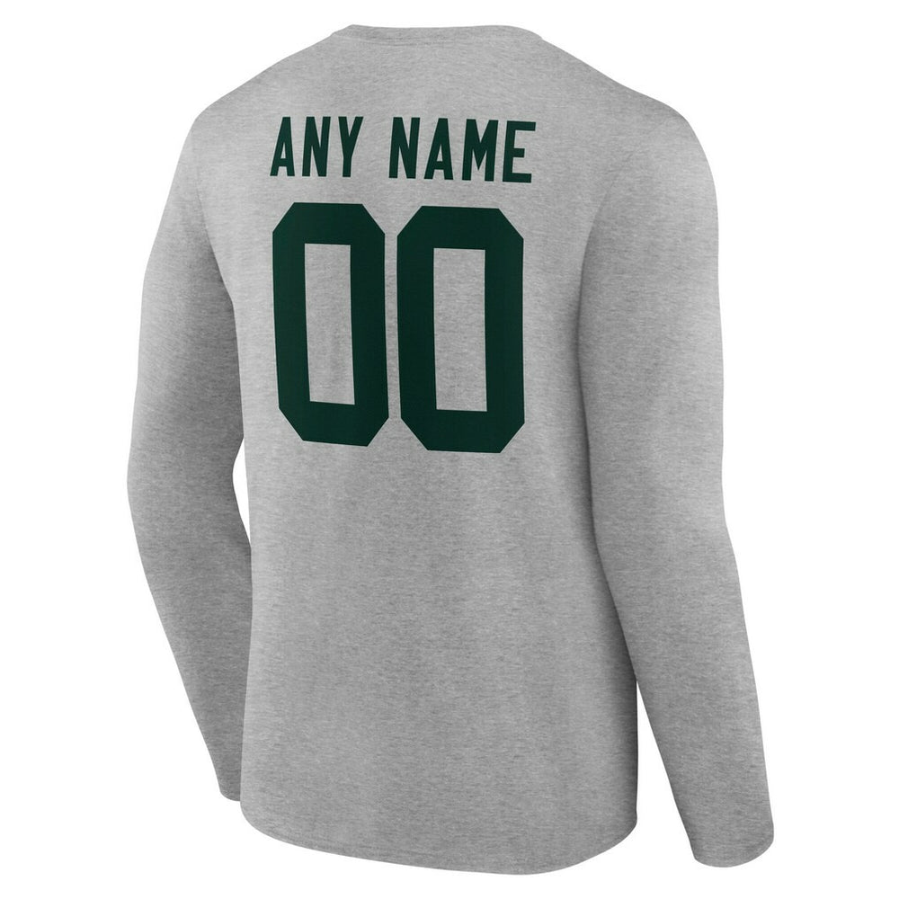 NFL Green Bay Packers Team Authentic Personalized Name & Number Long Sleeve T-Shirt