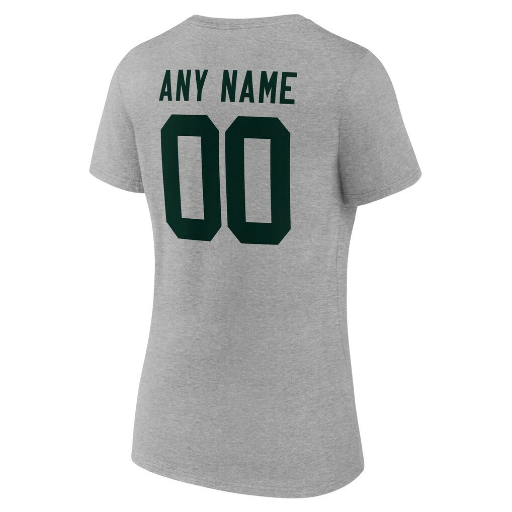 NFL Green Bay Packers Women's Team Authentic Personalized Name & Number V-Neck T-Shirt