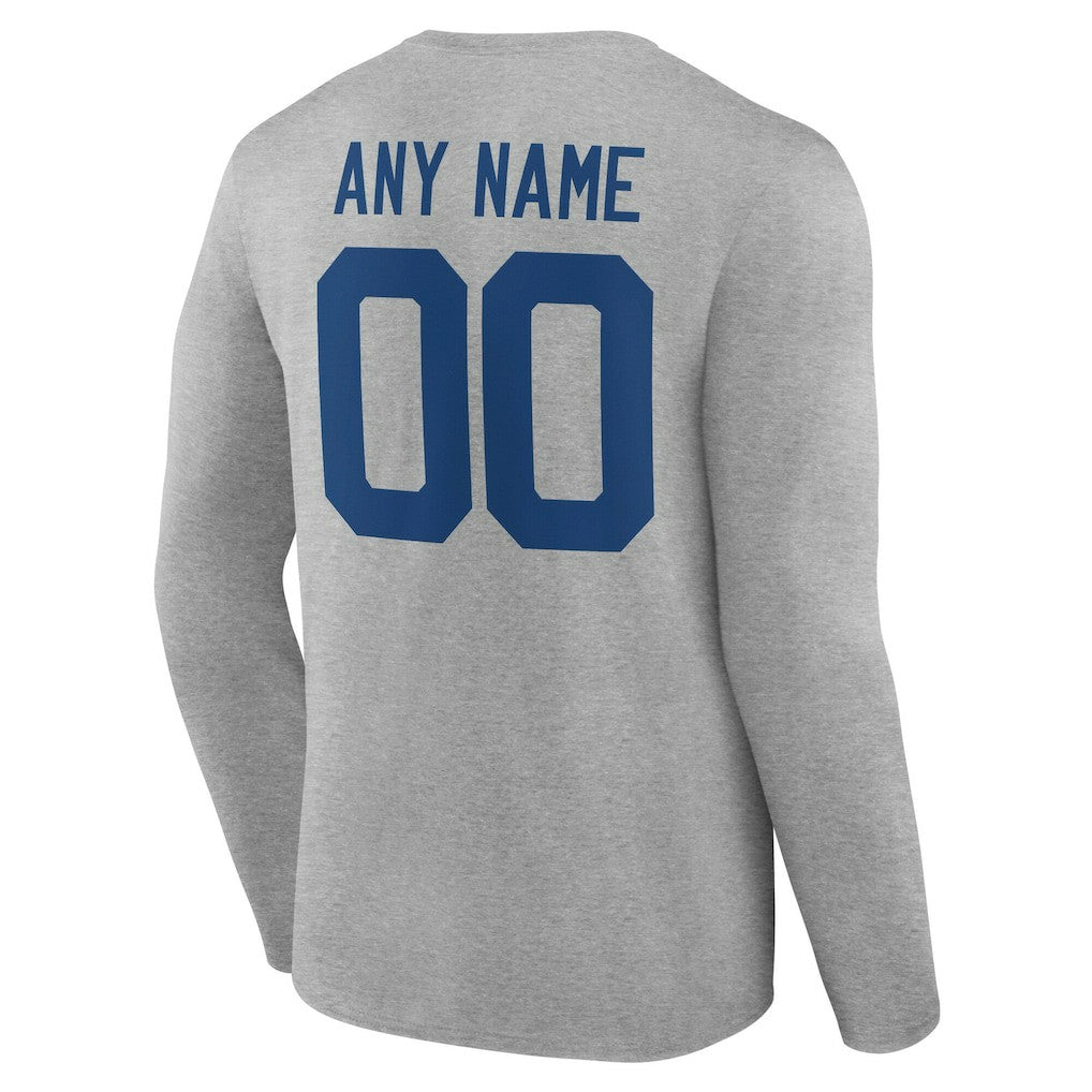 NFL Indianapolis Colts Team Authentic Personalized Name & Number Long Sleeve T-Shirt