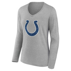 NFL Indianapolis Colts Women's Team Authentic Personalized Name & Number Long Sleeve V-Neck T-Shirt