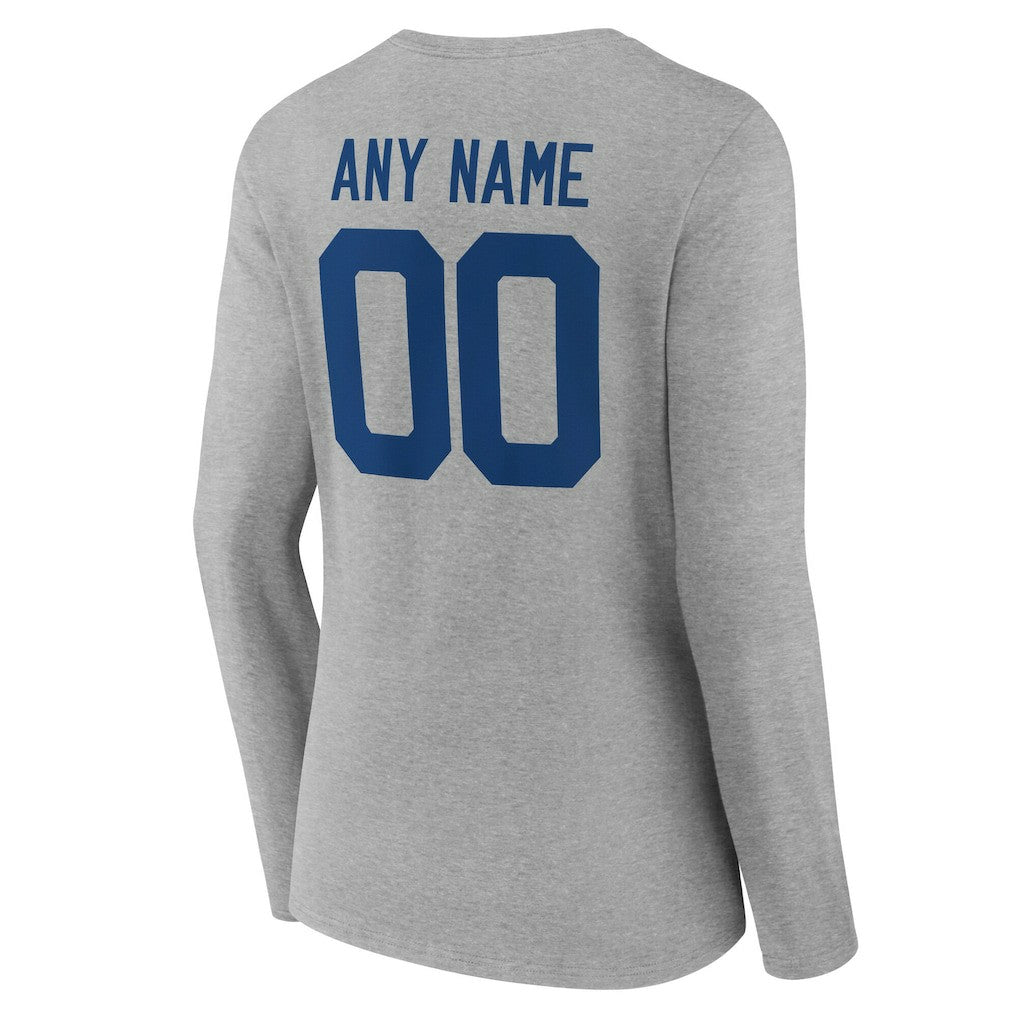 NFL Indianapolis Colts Women's Team Authentic Personalized Name & Number Long Sleeve V-Neck T-Shirt