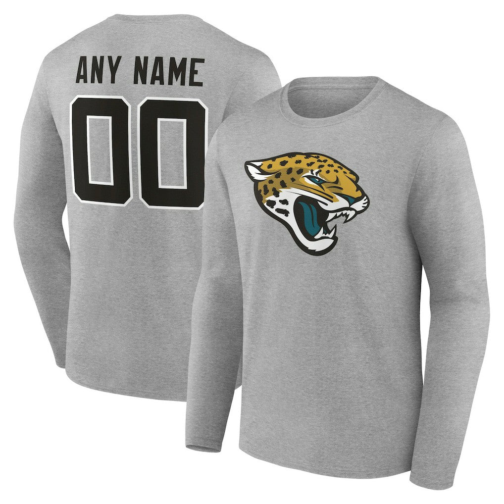 NFL Jacksonville Jaguars Team Authentic Personalized Name & Number Long Sleeve T-Shirt