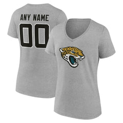 NFL Jacksonville Jaguars Women's Team Authentic Personalized Name & Number V-Neck T-Shirt