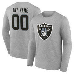 NFL Las Vegas Raiders Team Authentic Personalized Name & Number Long Sleeve T-Shirt