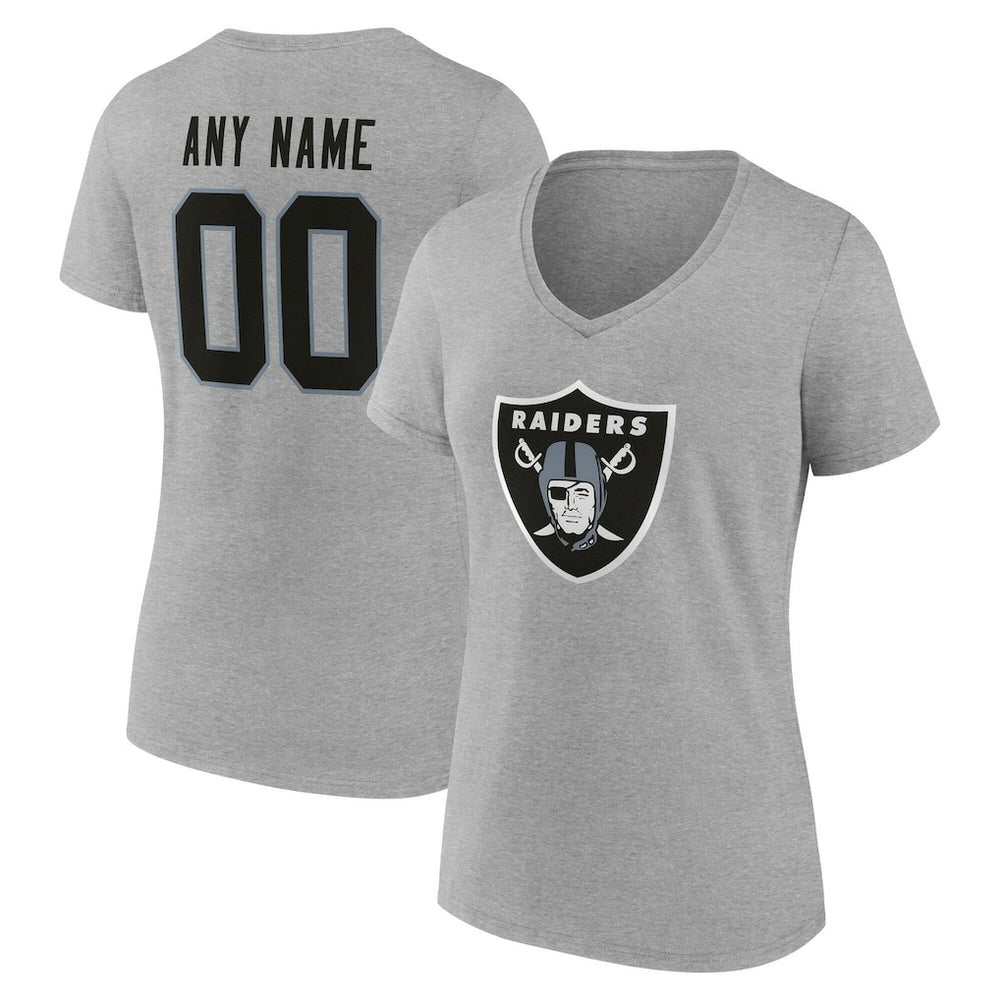 NFL Las Vegas Raiders Women's Team Authentic Personalized Name & Number V-Neck T-Shirt