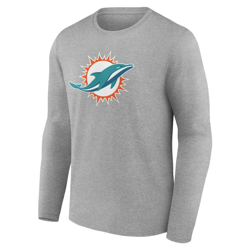 NFL Miami Dolphins Team Authentic Personalized Name & Number Long Sleeve T-Shirt