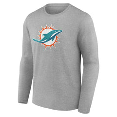 NFL Miami Dolphins Team Authentic Personalized Name & Number Long Sleeve T-Shirt