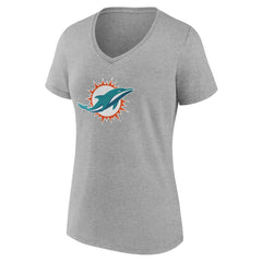 NFL Miami Dolphins Women's Team Authentic Personalized Name & Number V-Neck T-Shirt